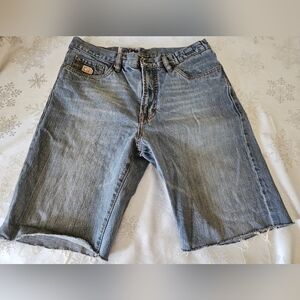 Point Zero Bermuda Jean Shorts Denim Mens SZ 33